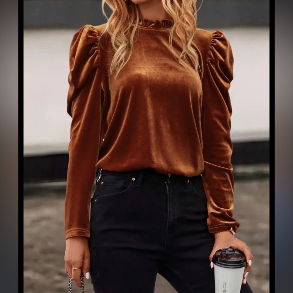 -#90 Copper, velvet material top